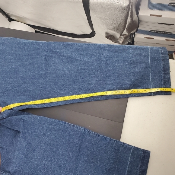 Croft & Barrow Woman's 2X Short Blue Denim Pull-On Jeans Elastic Waist Stretch - Picture 10 of 12